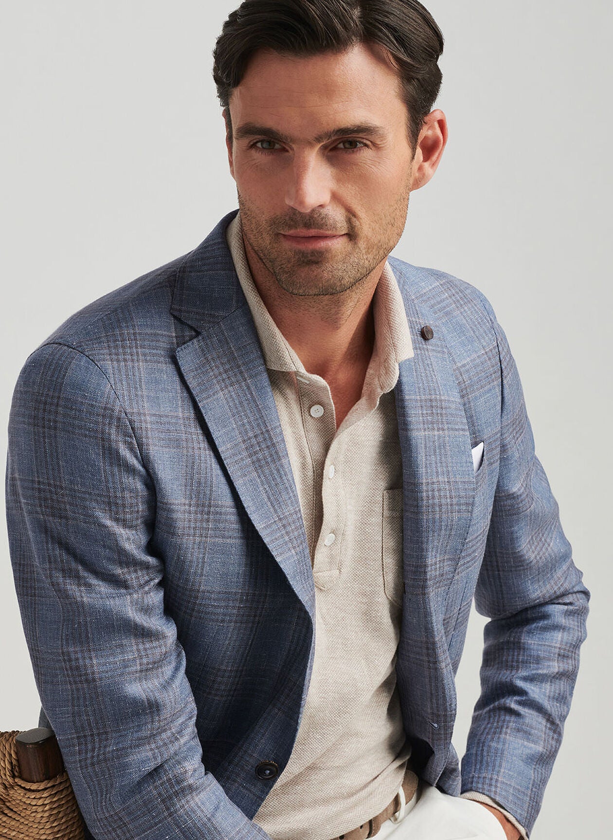 Peter Millar - Ames Plaid Soft Jacket - Blue Pearl