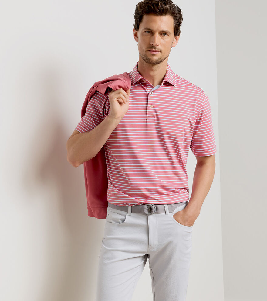 Peter Millar - Dunnes Performance Jersey Polo - Chili Red