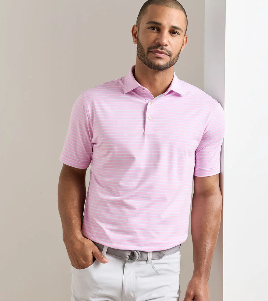 Peter Millar -  Dunnes Performance Jersey Polo - Pink Parfait