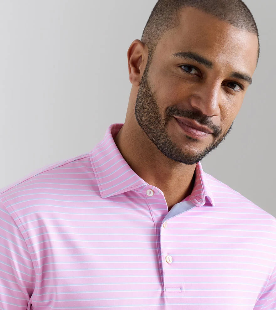 Peter Millar -  Dunnes Performance Jersey Polo - Pink Parfait