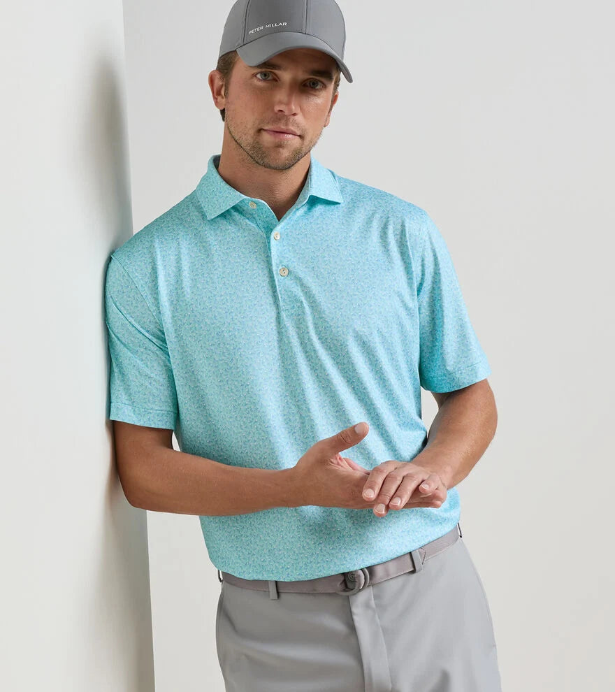 Peter Millar - Jellyfish Performance Jersey Polo - Clearwater