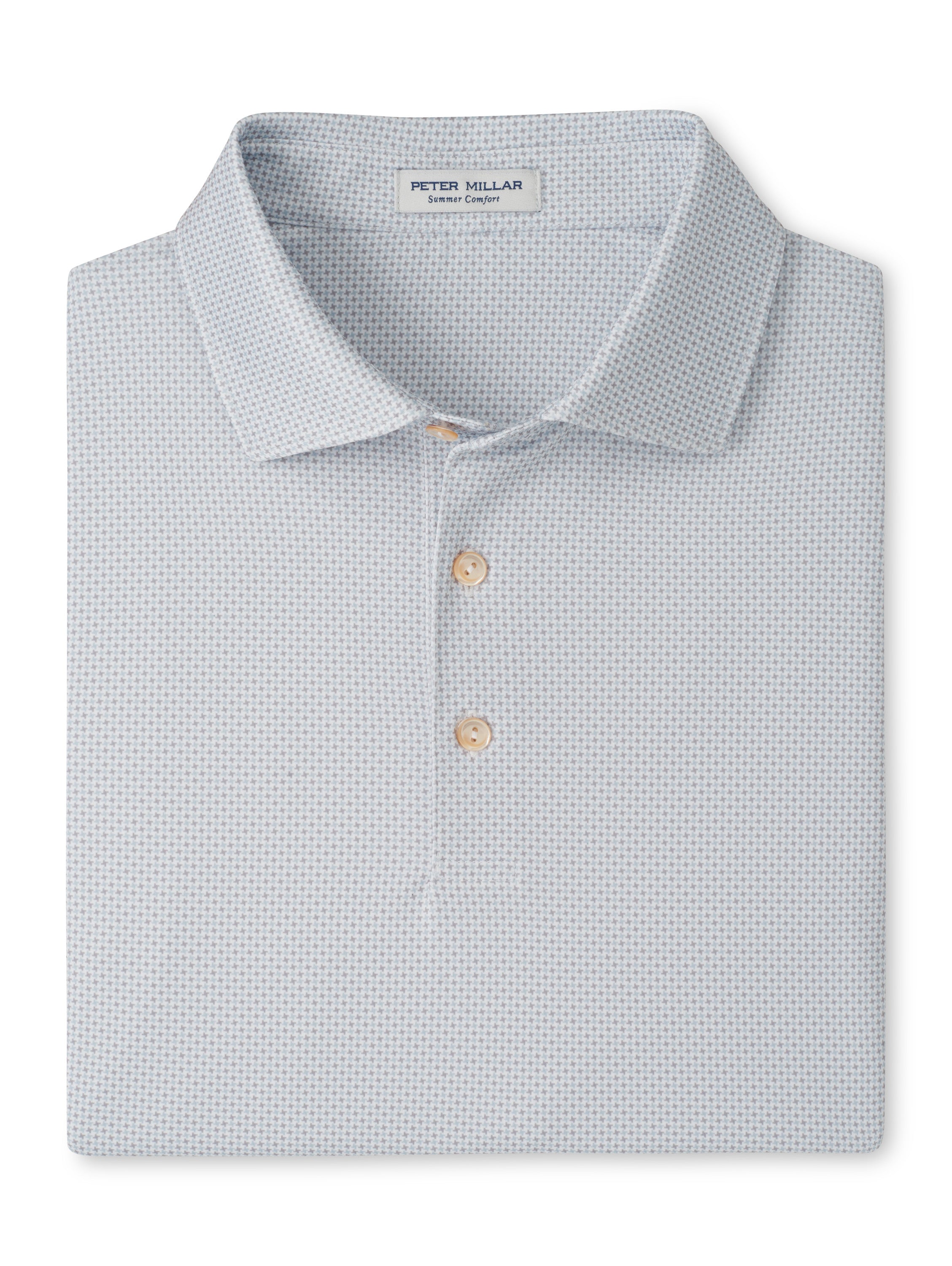 Peter Millar - Phoenix Performance Jersey Polo - White & Gale Grey