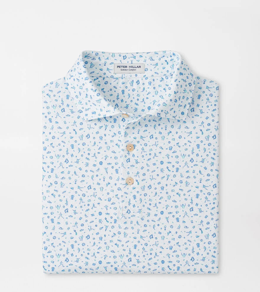 Peter Millar - Goalie Performance Jersey Polo - White