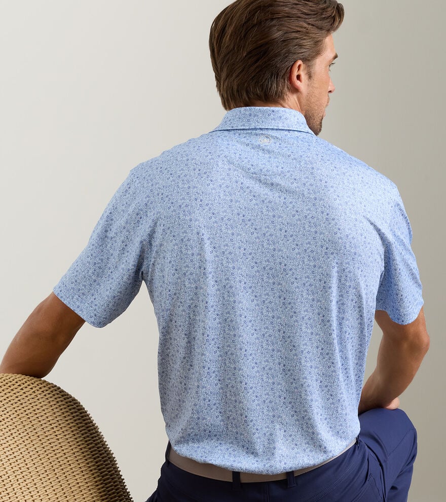 Peter Millar - Parker Performance Jersey Polo - Stream Blue