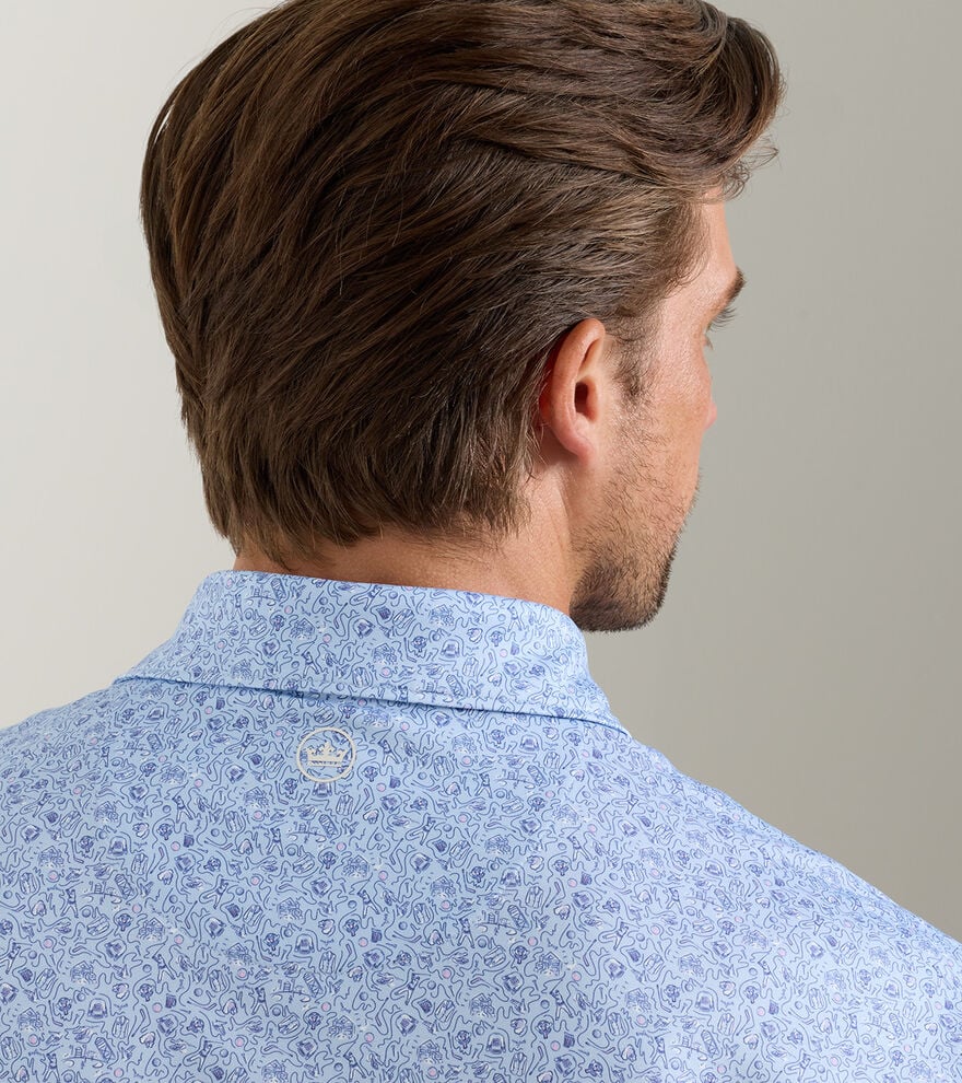 Peter Millar - Parker Performance Jersey Polo - Stream Blue
