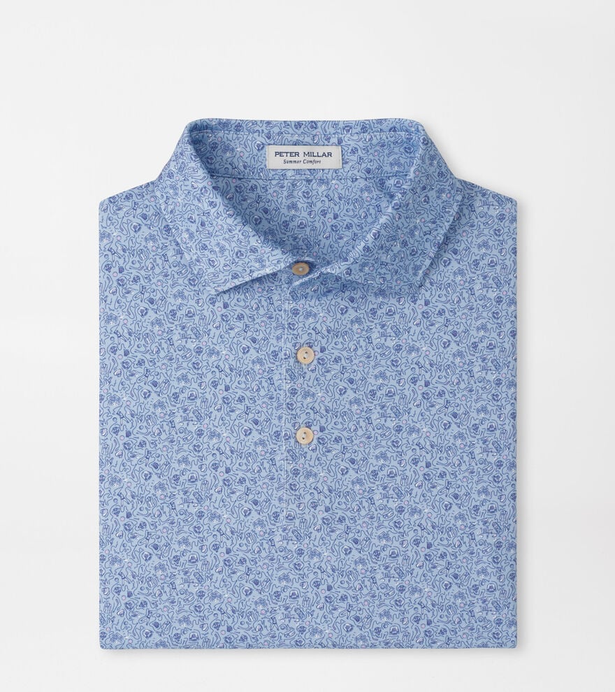 Peter Millar - Parker Performance Jersey Polo - Stream Blue