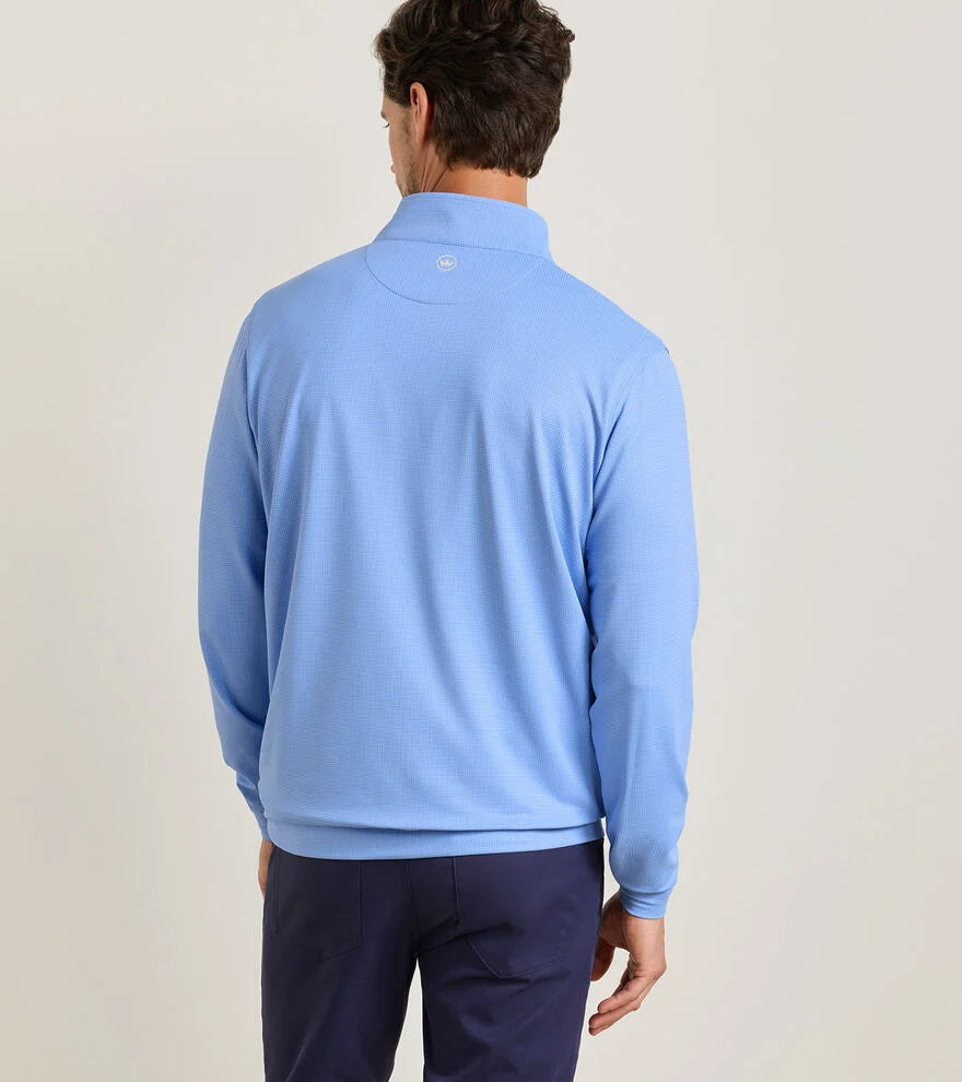 Peter Millar - Pearth Basketweave Performance Quarter Zip - Cottage Blue
