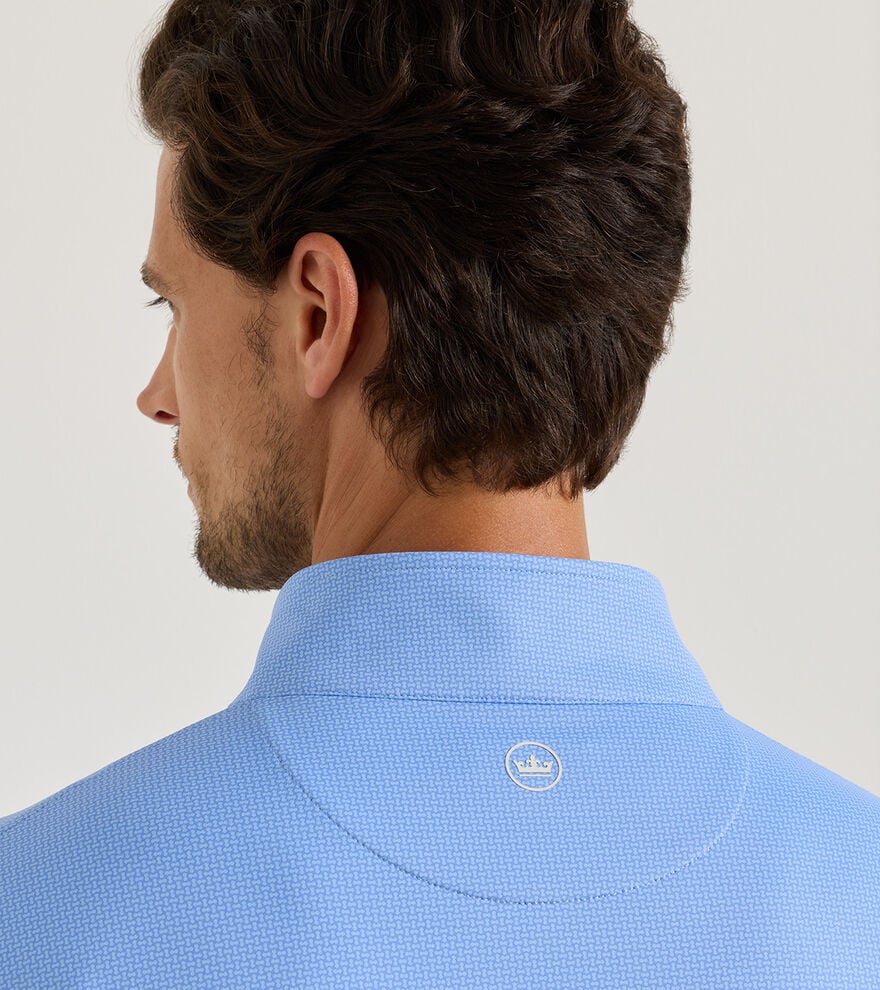 Peter Millar - Pearth Basketweave Performance Quarter Zip - Cottage Blue