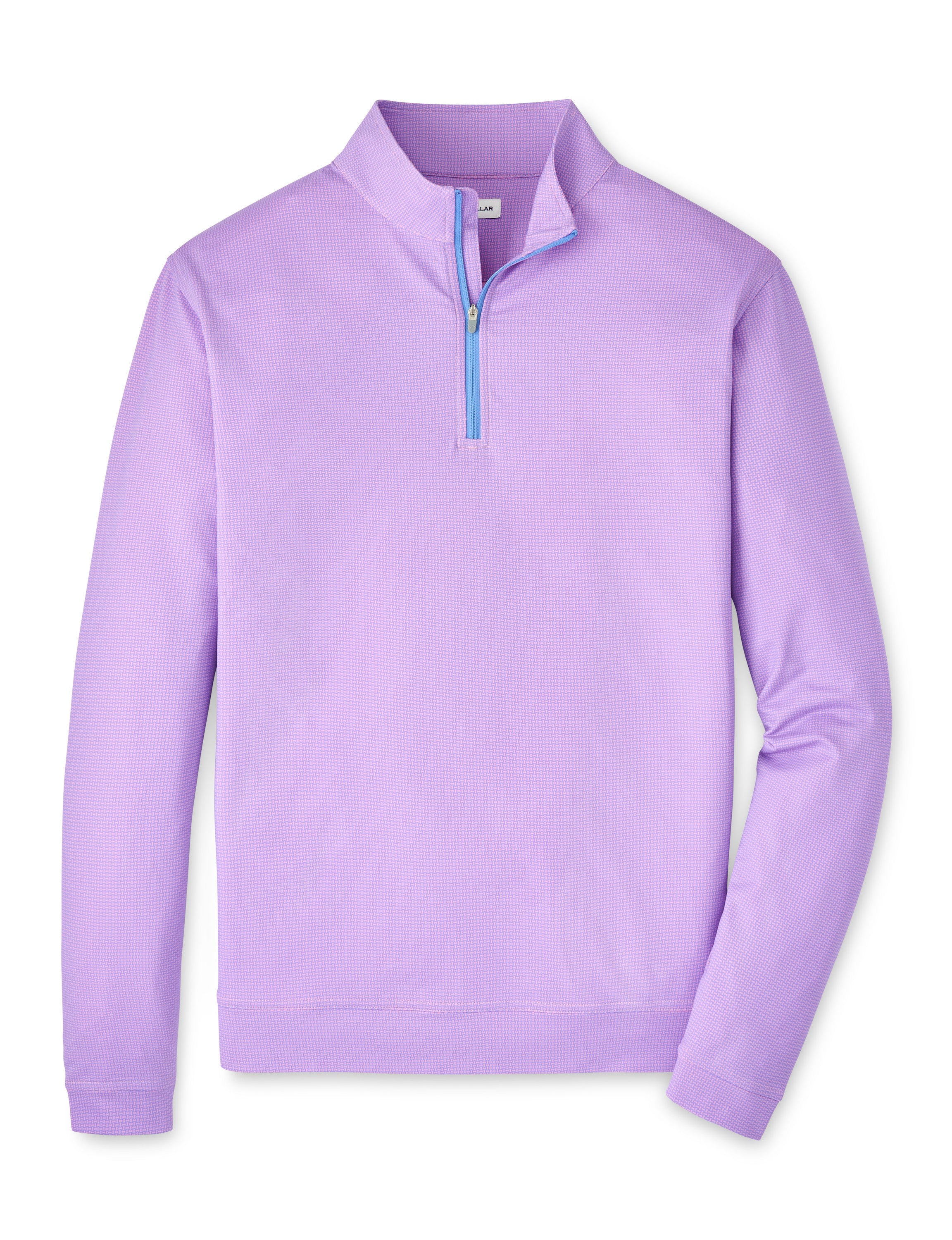 Peter Millar-Pearth Basketweave Performance Quarter Zip- Pink Parfait