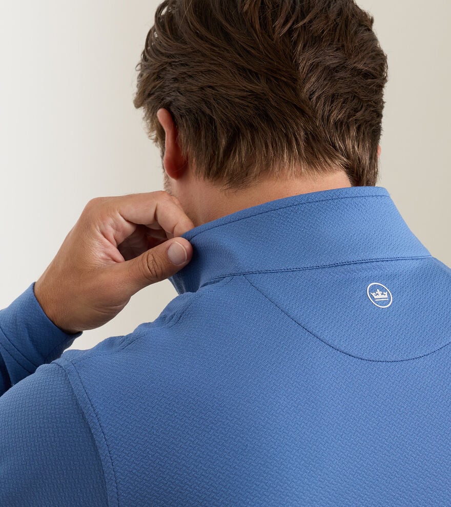 Peter Millar - Perth Cross-Hatch Performance Quarter-Zip - WIndsor Blue