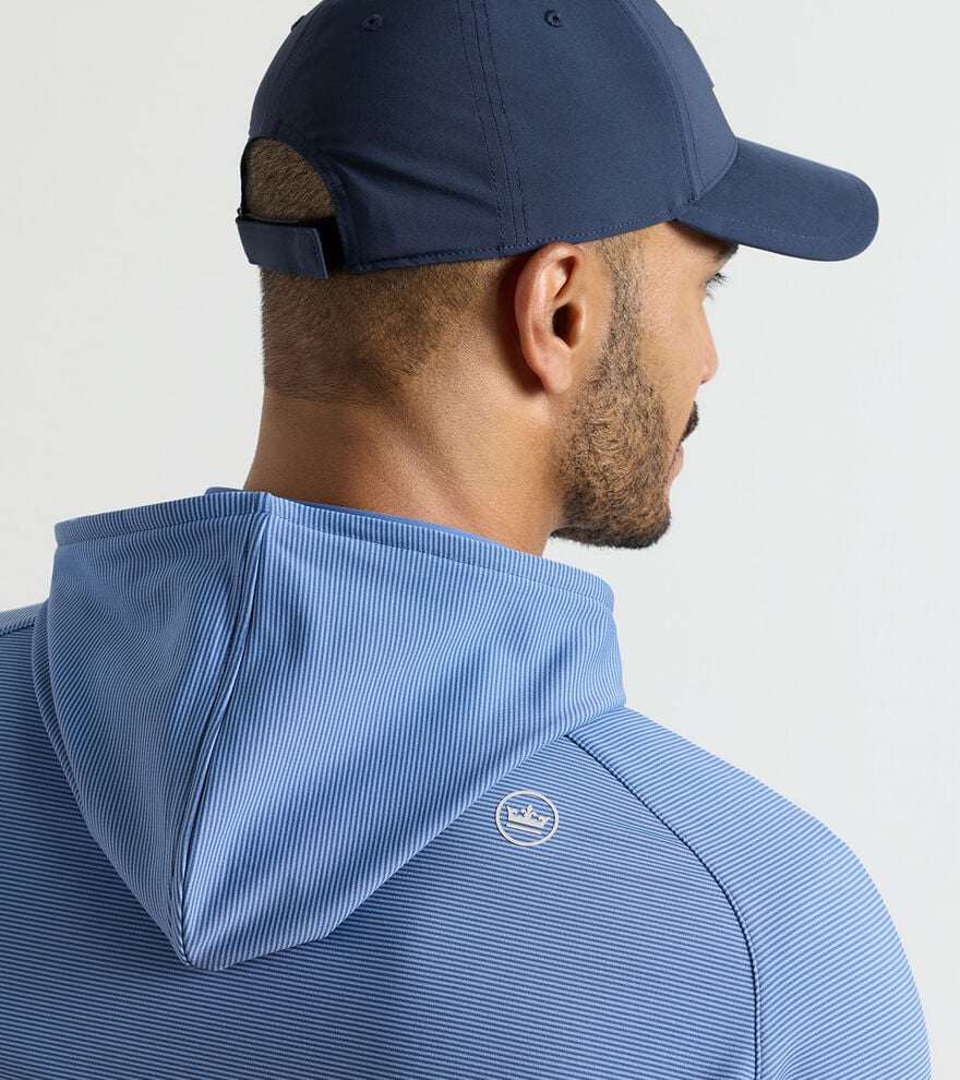 Peter Millar - Pine Sugar Stripe Performance Hoodie - Windsor Blue