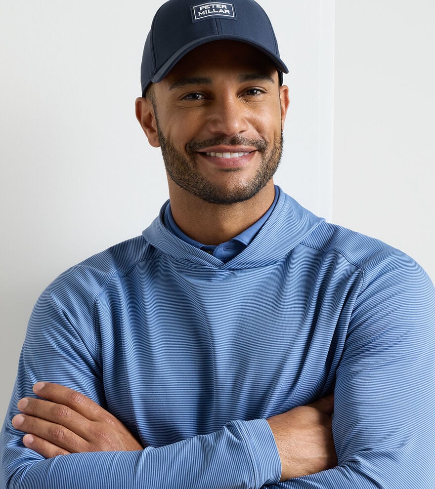 Peter Millar - Pine Sugar Stripe Performance Hoodie - Windsor Blue