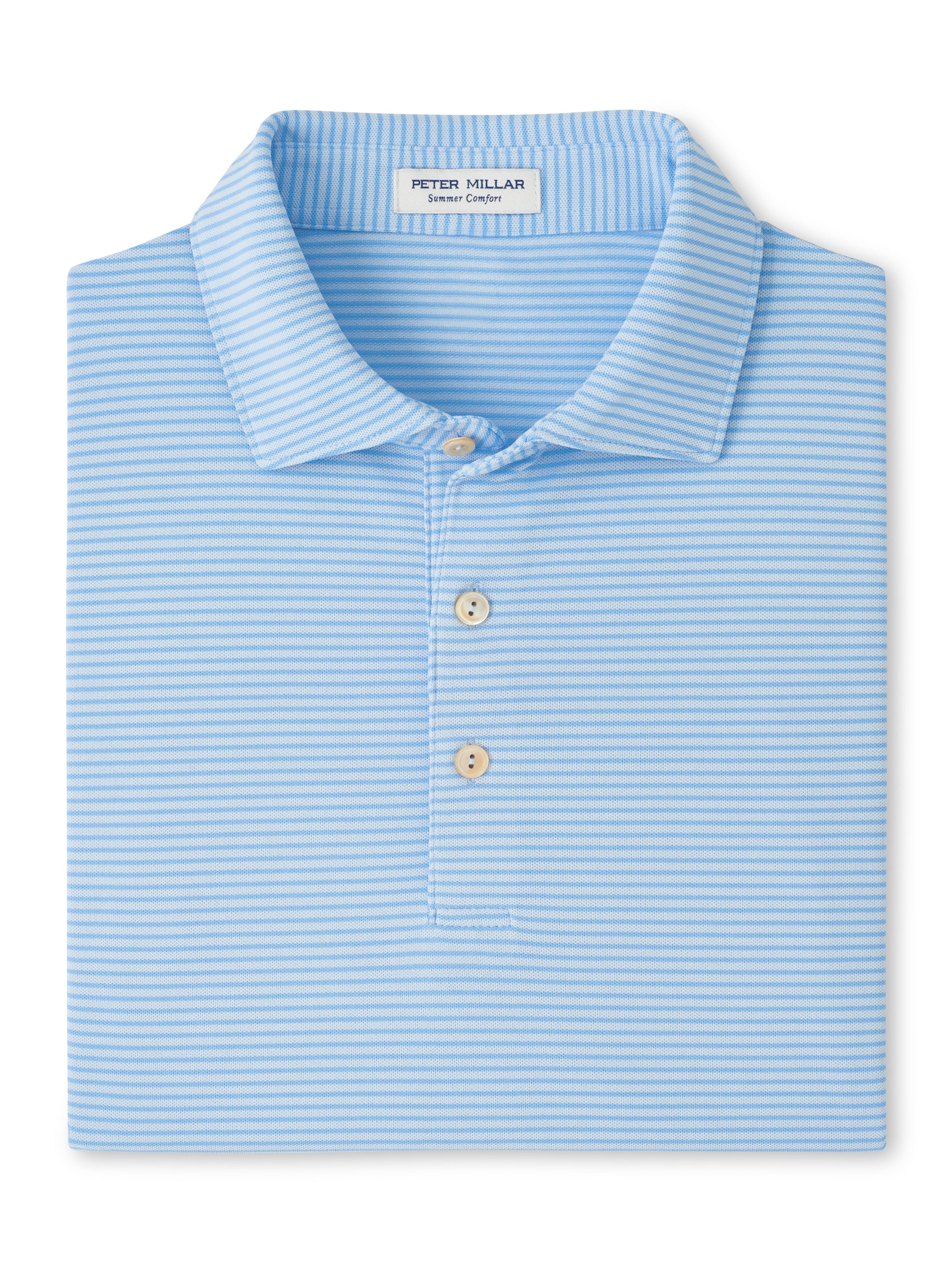 Peter Millar - Grace Performance Mesh Polo - Stream Blue