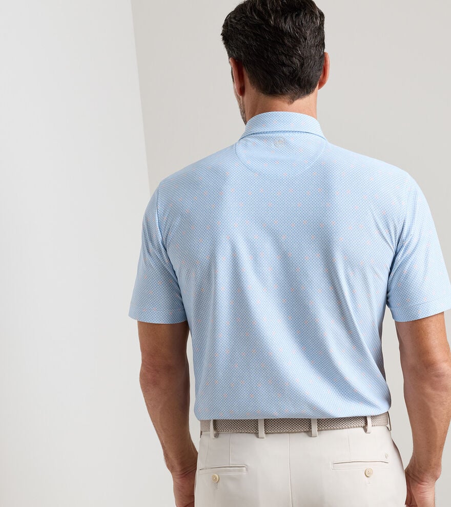 Peter Millar - Santiago Performance Mesh Polo - White & Bluebird