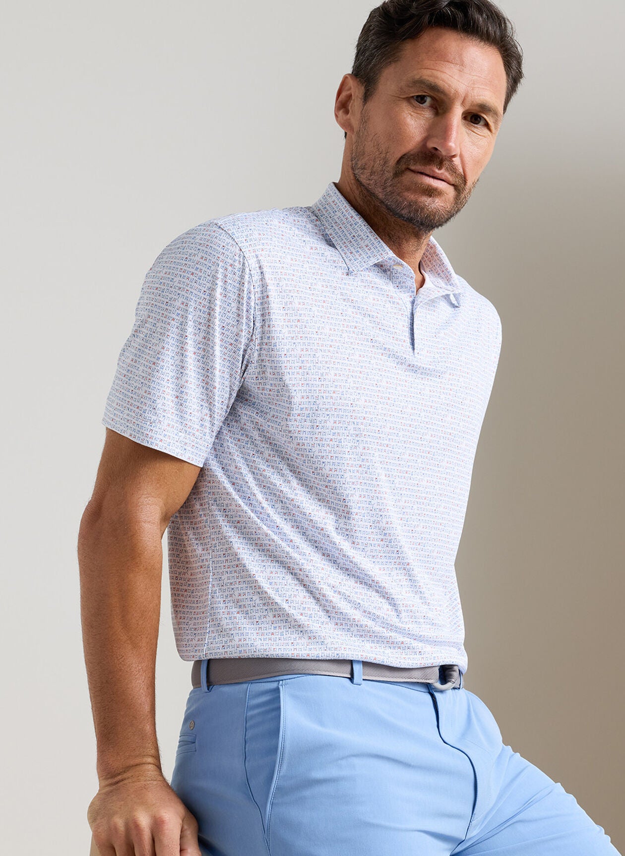 Peter Millar - Featherweight Cornhole Performance Polo - White