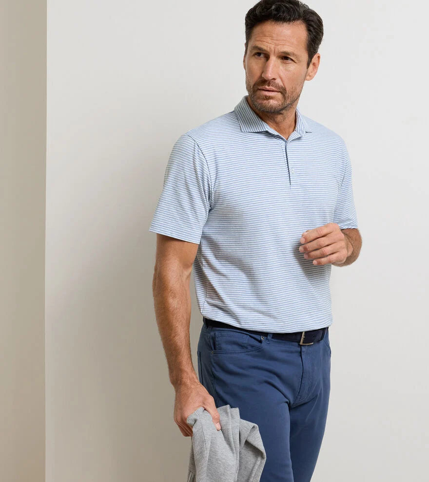 Peter Millar - Calvert Crown Flex Cotton Polo - Cloudy Blue