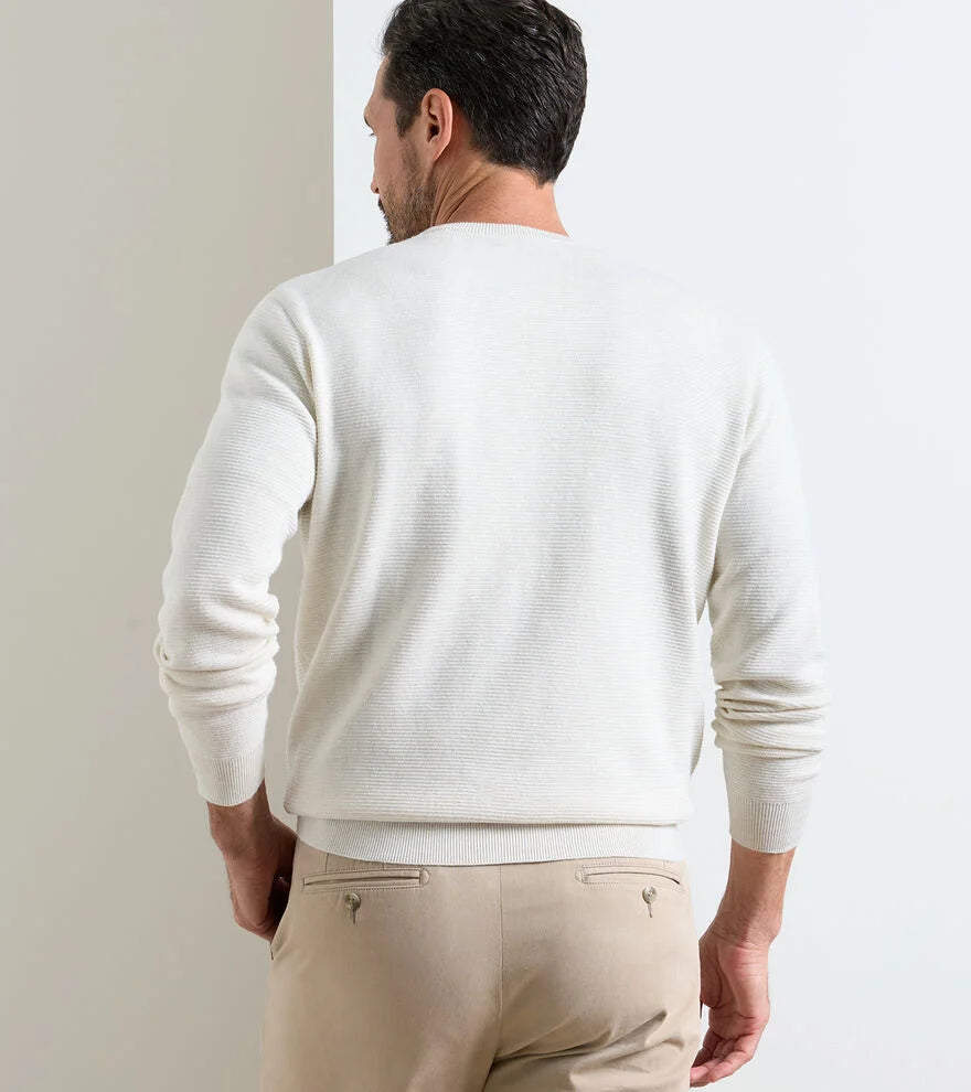 Peter Millar - Coolspun Textured Crewneck Sweater - Ivory