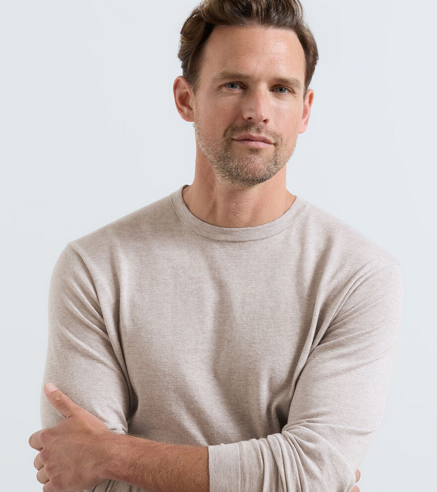 Peter Millar - Lake Long Sleeve Sweater - Poplar Brown