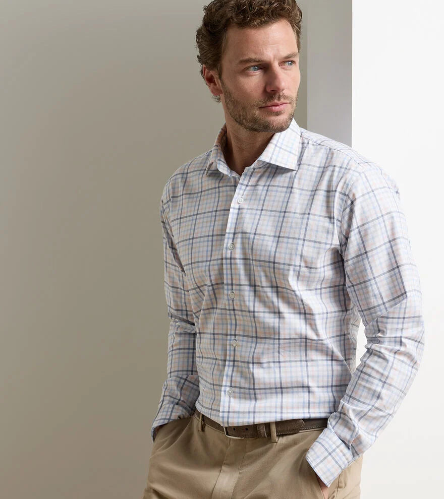Peter Millar - Warren Crown Lite Cotton-Stretch Sport Shirt - Navy