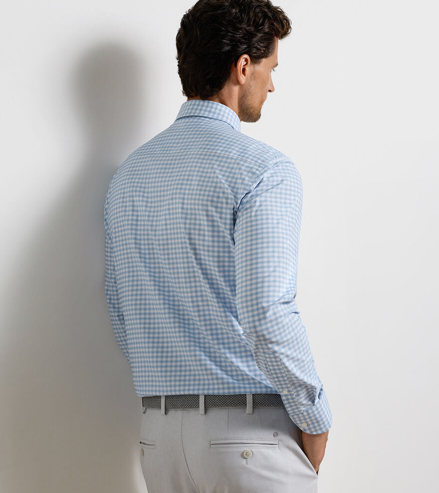 Peter Millar - Lewis Performance Twill Sport Shirt - Cloudy Blue