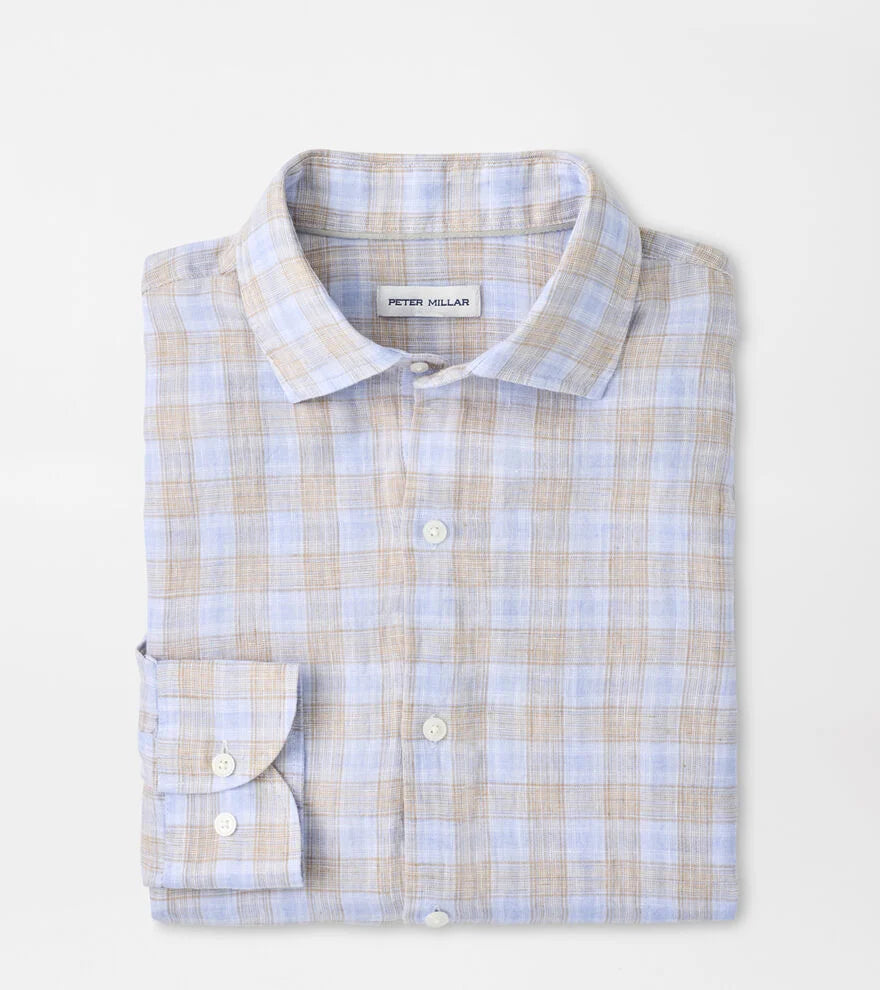 Peter Millar - Milo Linen Sport Shirt - Cloudy Blue