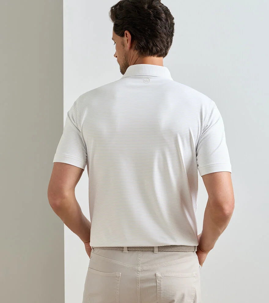 Peter Millar - Ballad Performance Jersey Polo - White & Truffle