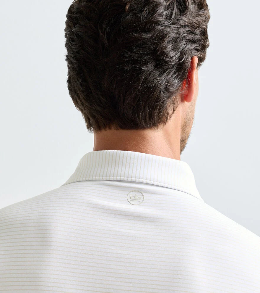 Peter Millar - Ballad Performance Jersey Polo - White & Truffle