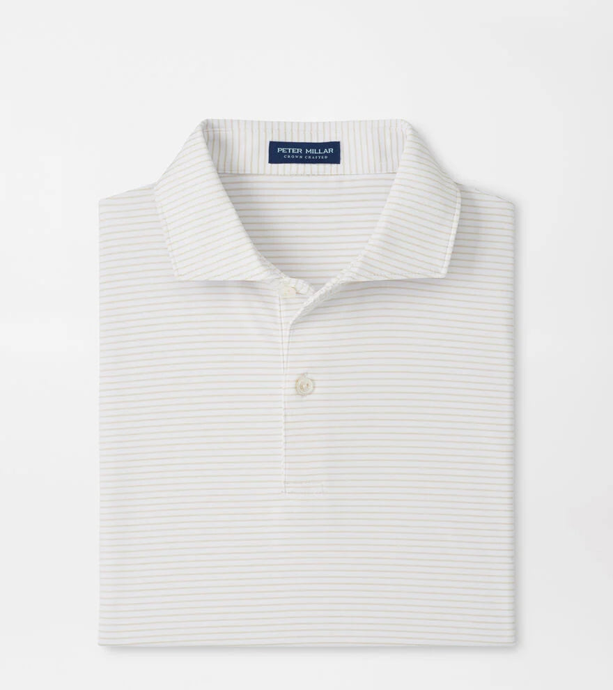 Peter Millar - Ballad Performance Jersey Polo - White & Truffle