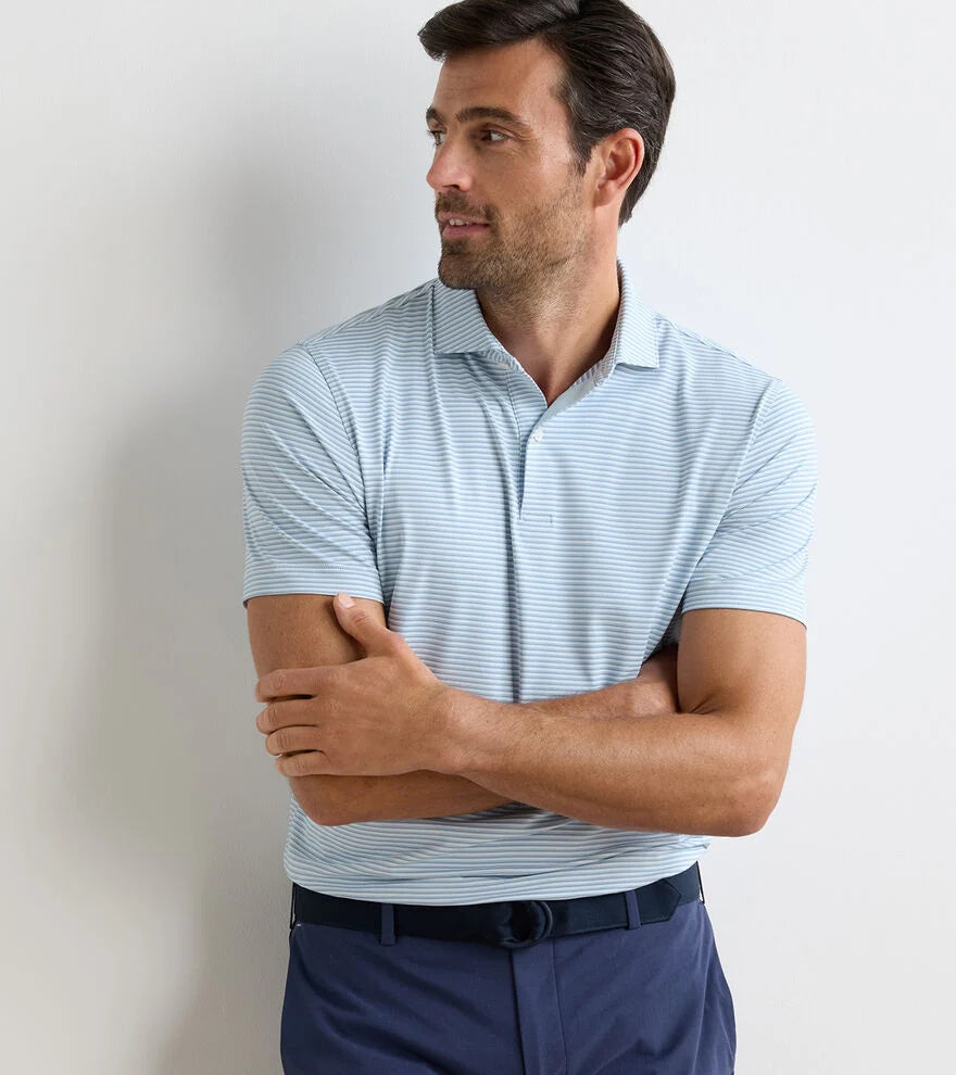 Peter Millar - Ensemble Performance Jersey Polo - White/Light Willow