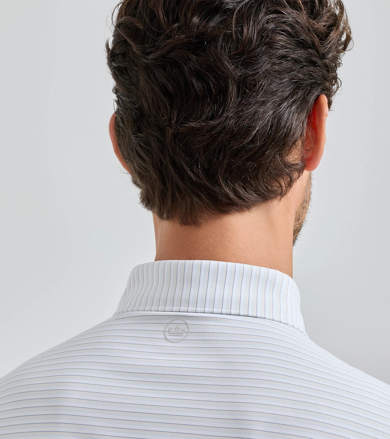 Peter Millar - Echo Performance Jersey Polo - White & Blue Brisk