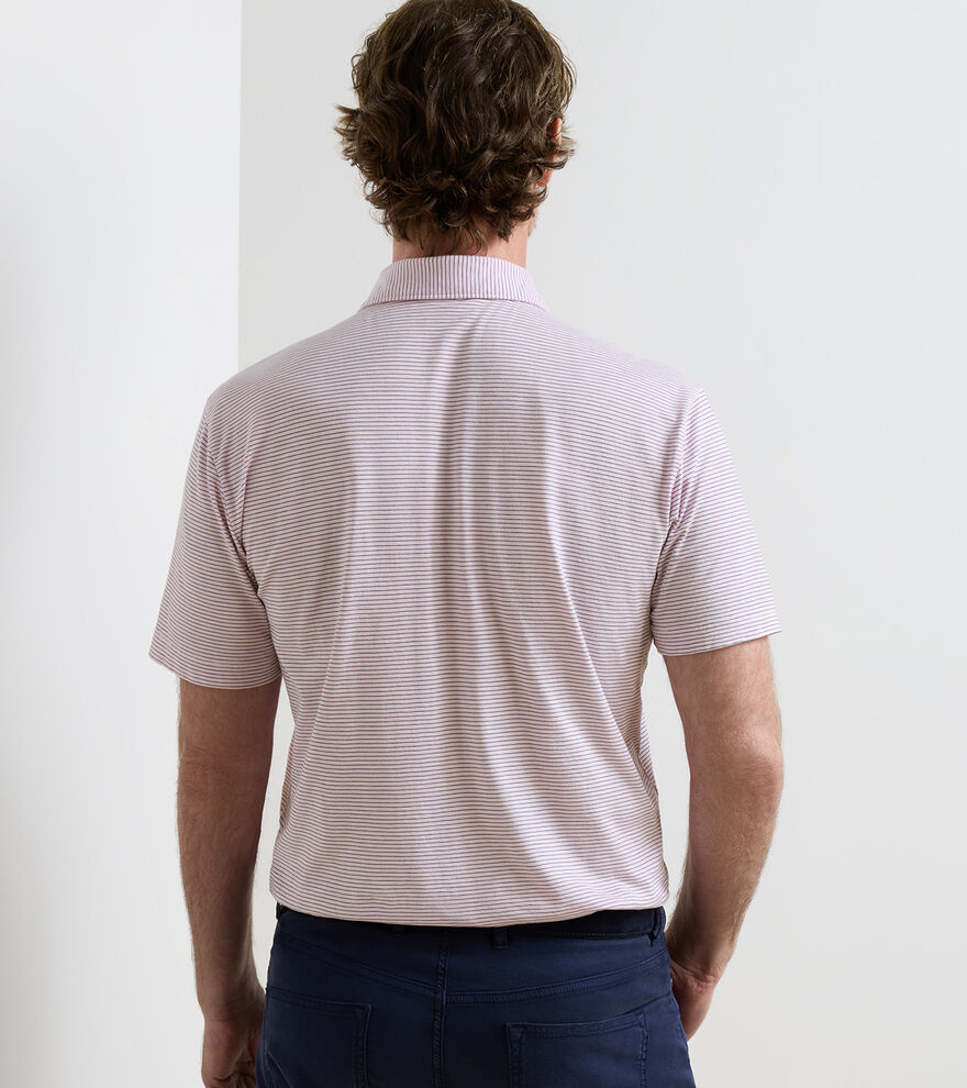 Peter Millar - Journeyman Stripe Polo - Misty Rose