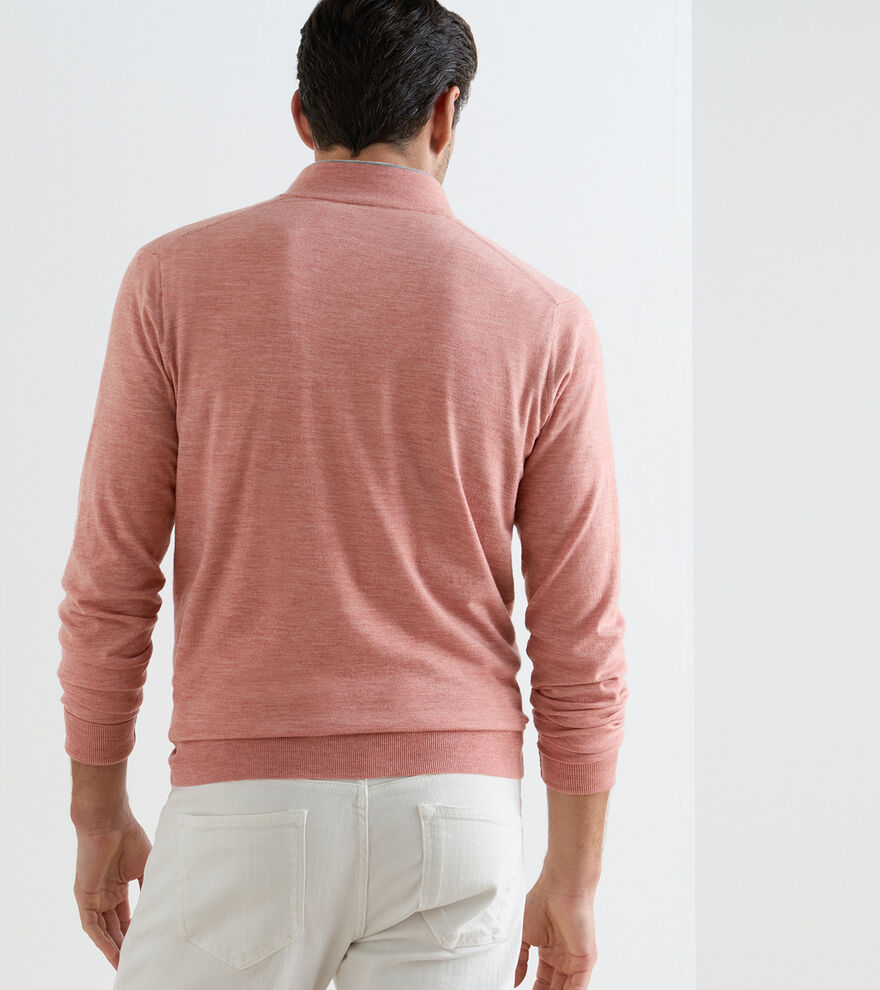 Peter Millar- Excursionist Flex Quarter Zip-Faded Scarlet