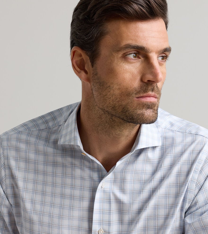 Peter Millar - Bechtle Performance Poplin Sport Shirt - Iris Mist