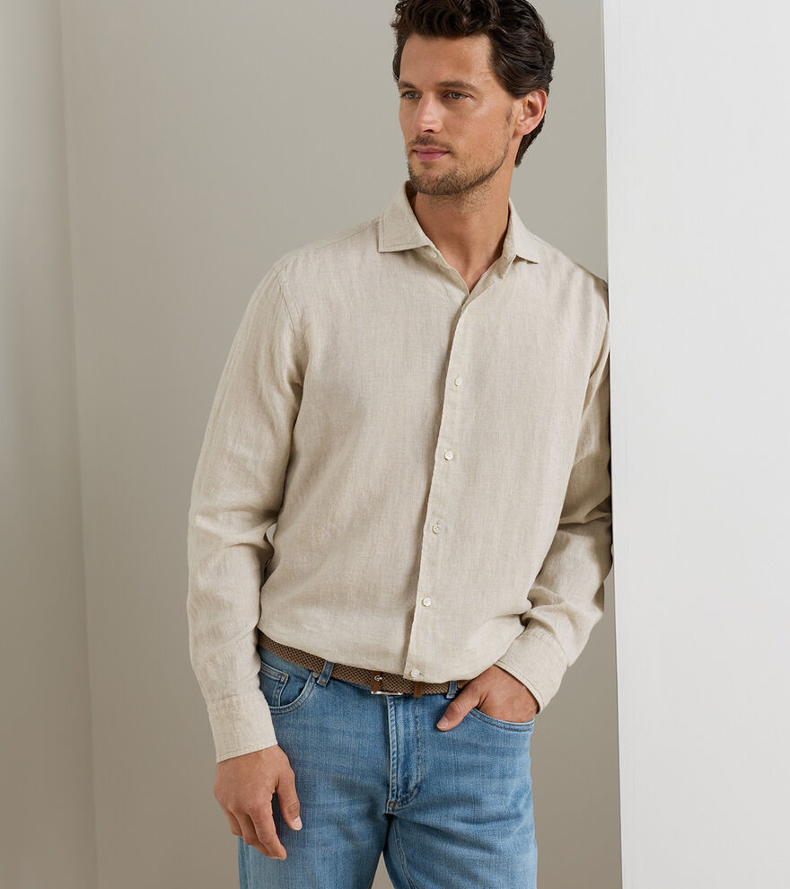 Peter Millar - Astino Lino Sport Shirt - Truffle