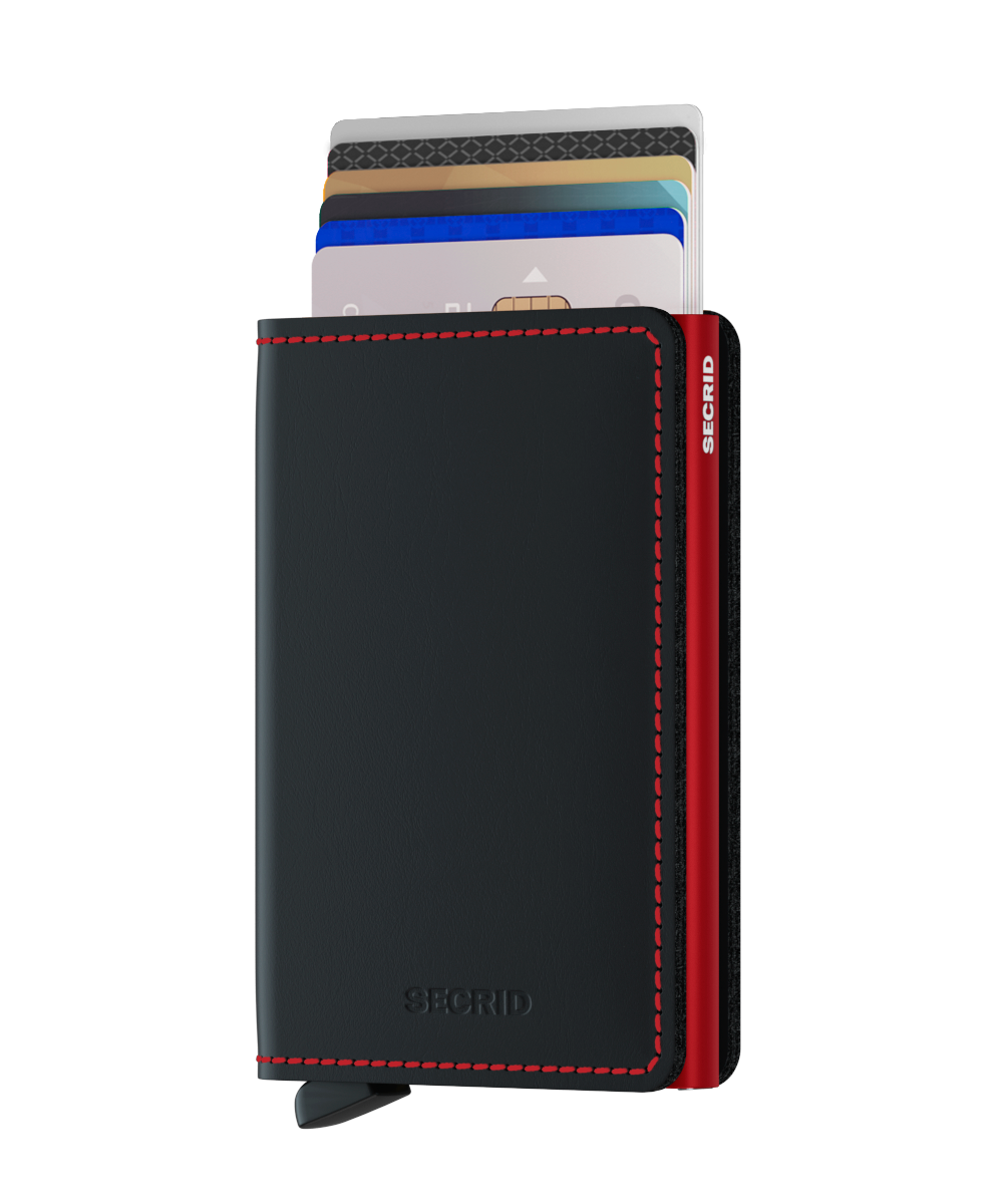 Secrid - Slim Wallet Matte - Black & Red