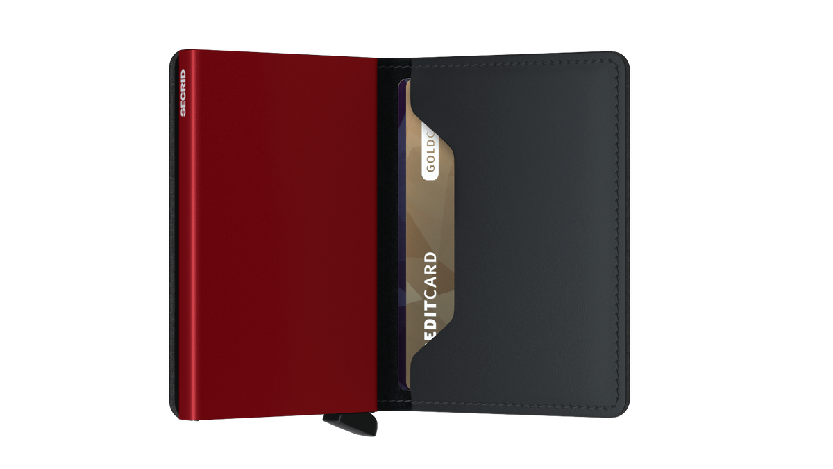 Secrid - Slim Wallet Matte - Black & Red