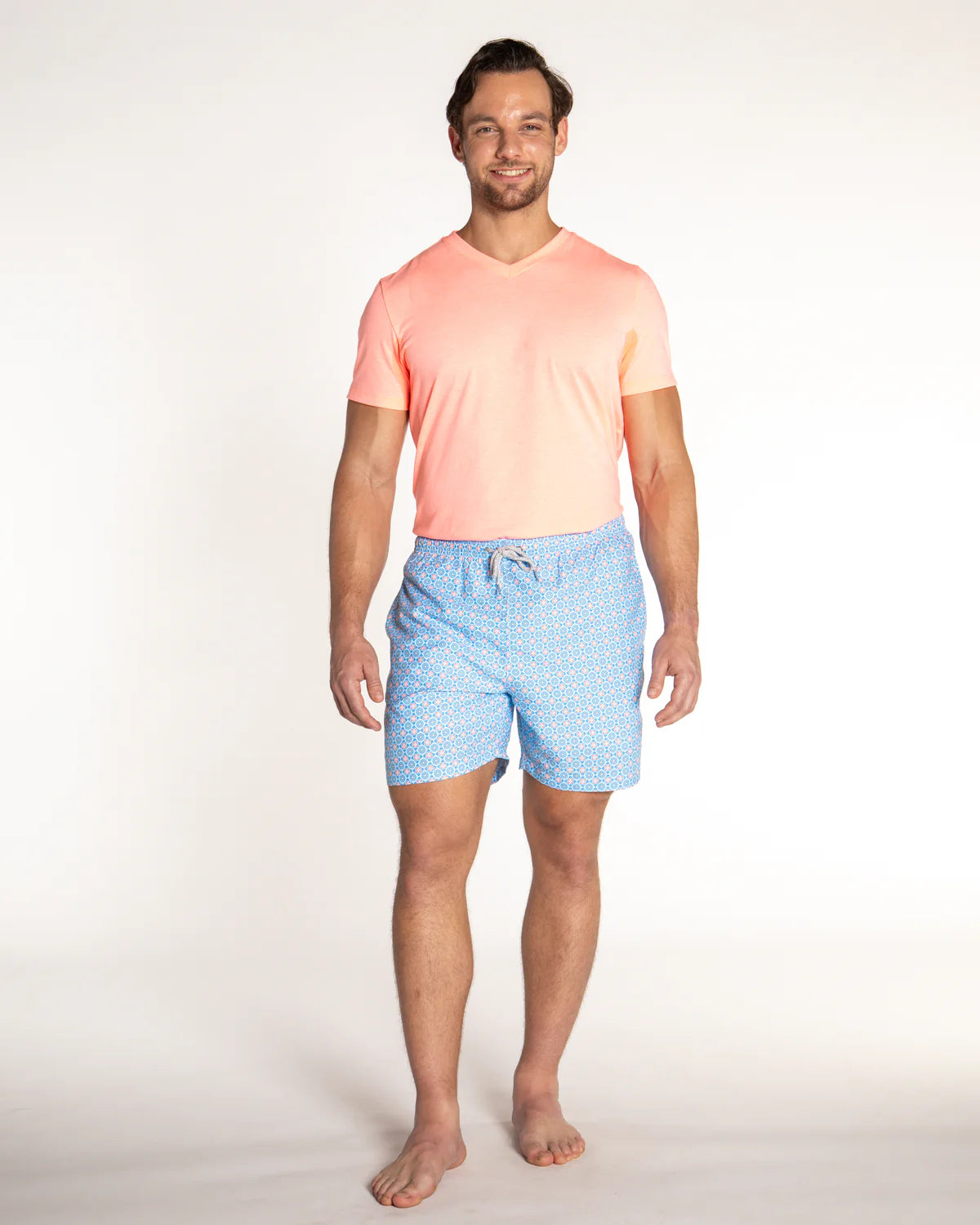 Michael's - Cyclist Liner Swim Trunks - Medallion Blue