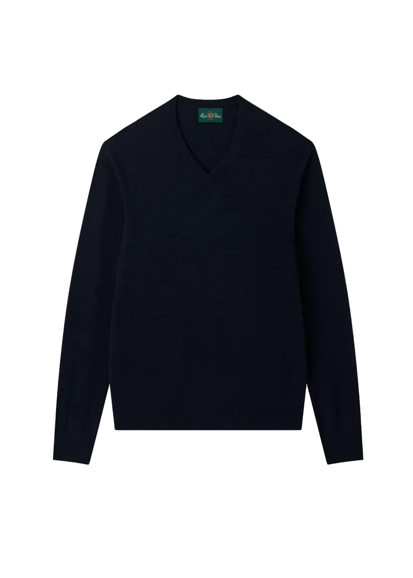Alan Paine - Haddington V- Neck - Dark Navy