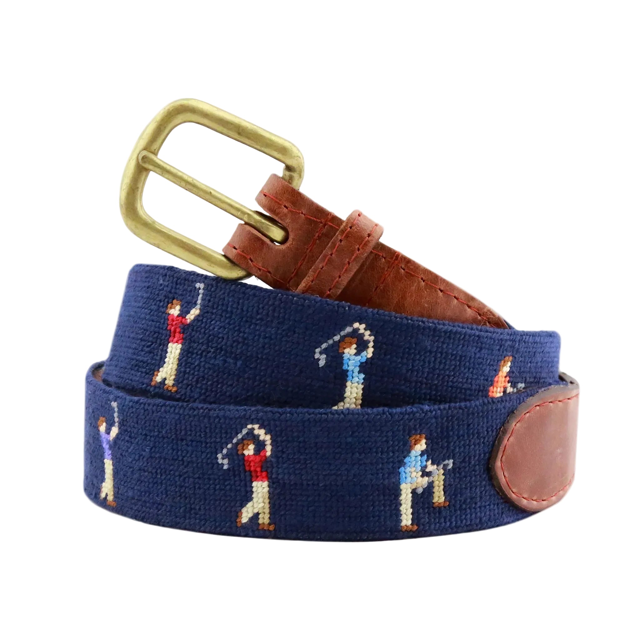 Smathers & Branson - Mulligan Needlepoint Belt - Dark Navy
