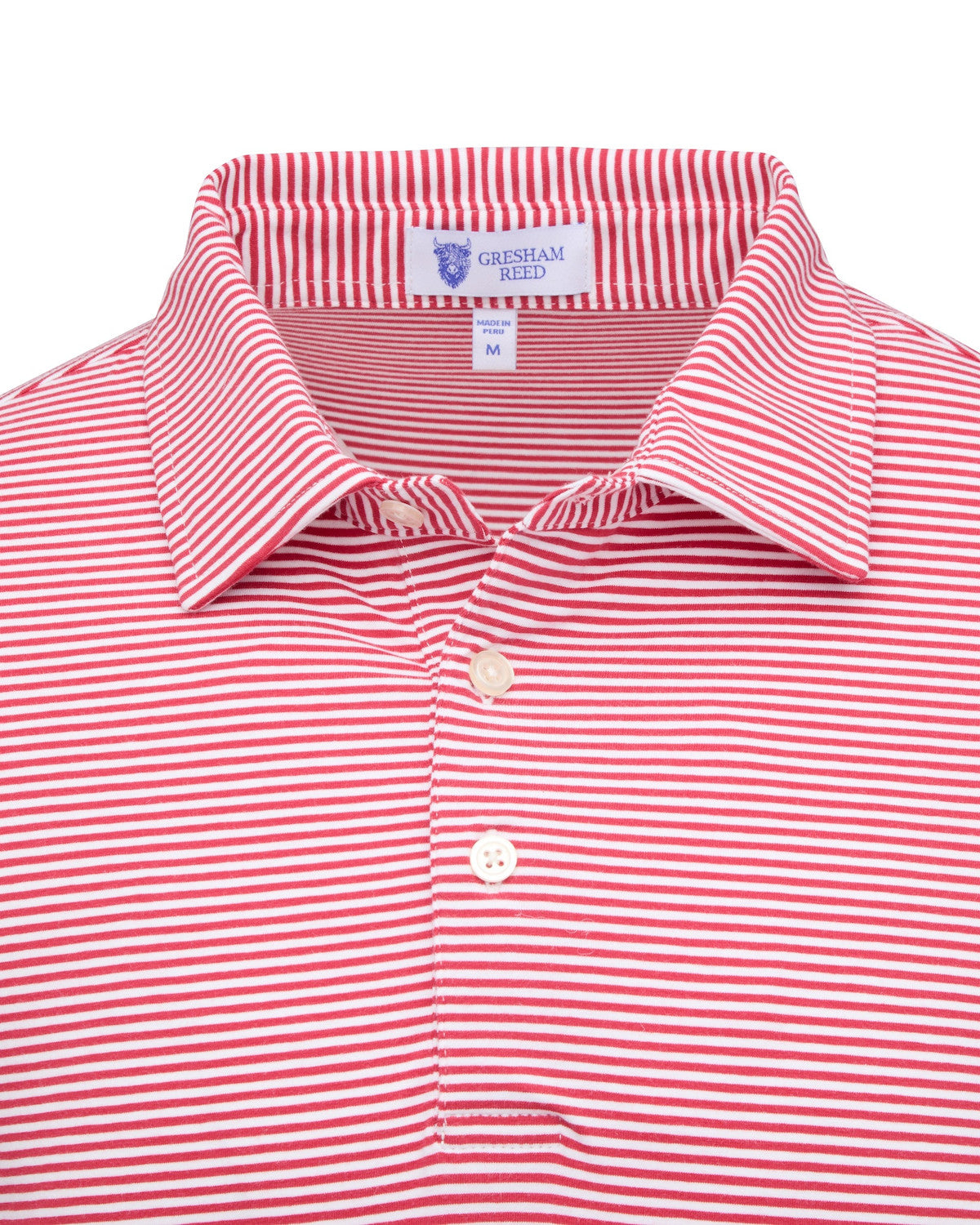 Gresham Reed - Red & White Stripe Polo