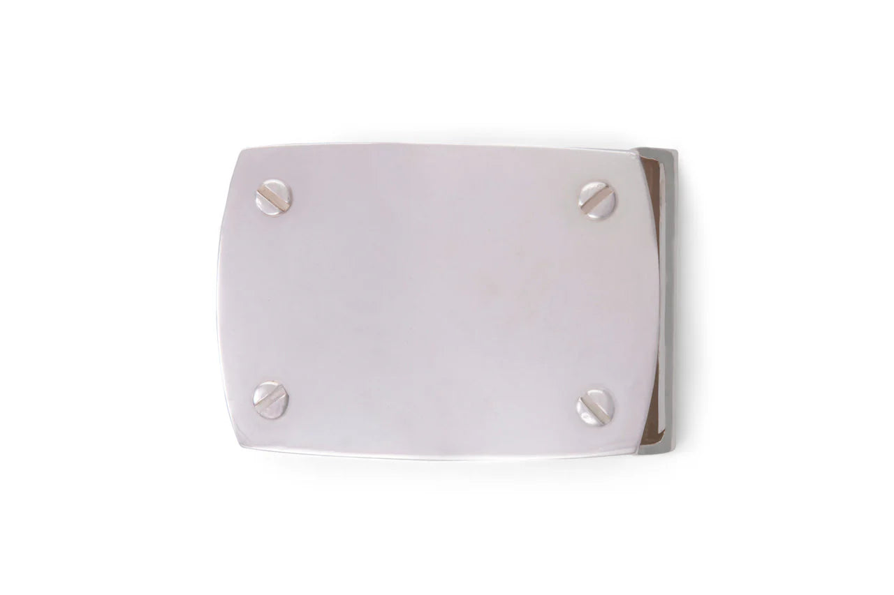 w.kleinberg - 1 1/4" Plaque with Screws Buckle - Sterling Silver