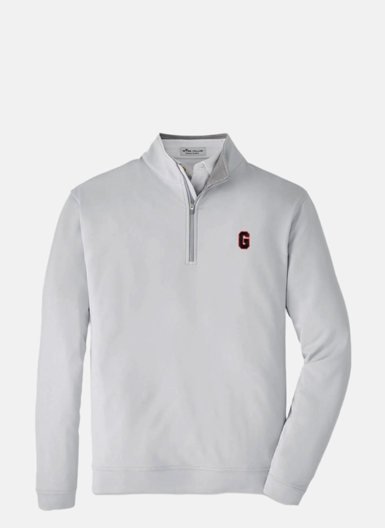 Peter Millar - Block G Perth Solid Stretch Quarter Zip - British Grey