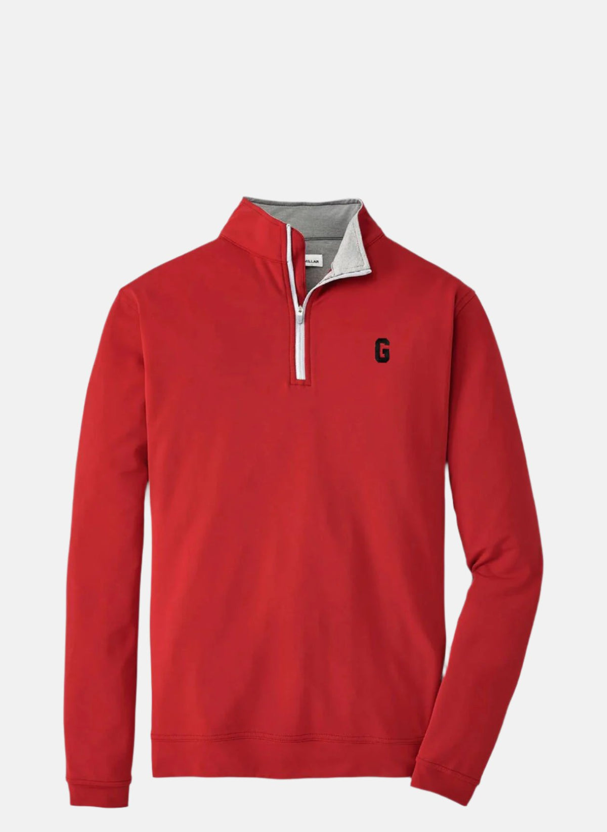 Peter Millar - Block G Perth Solid Stretch Quarter Zip - Red– Dick
