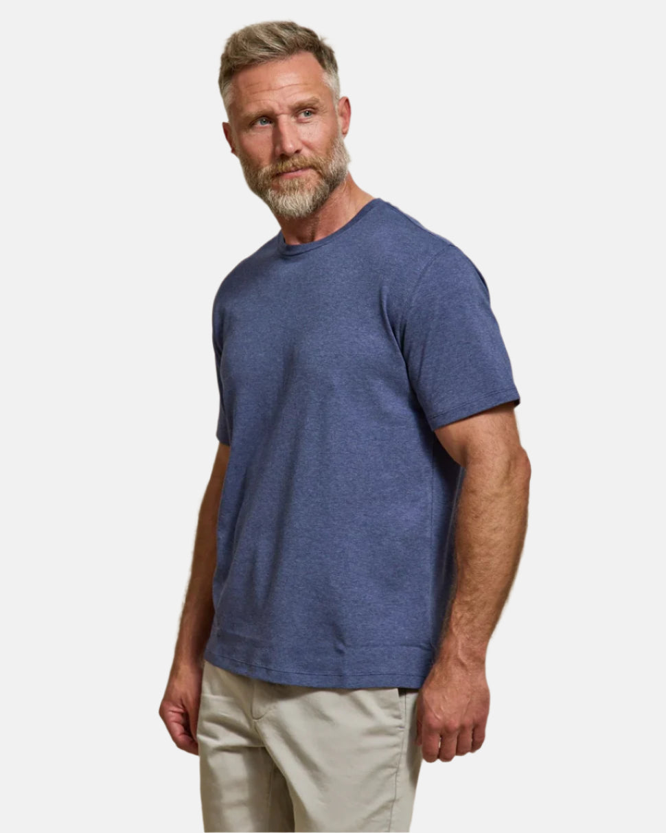 Rye 51 - The Luxe Supima T-Shirt - Heathered Blue
