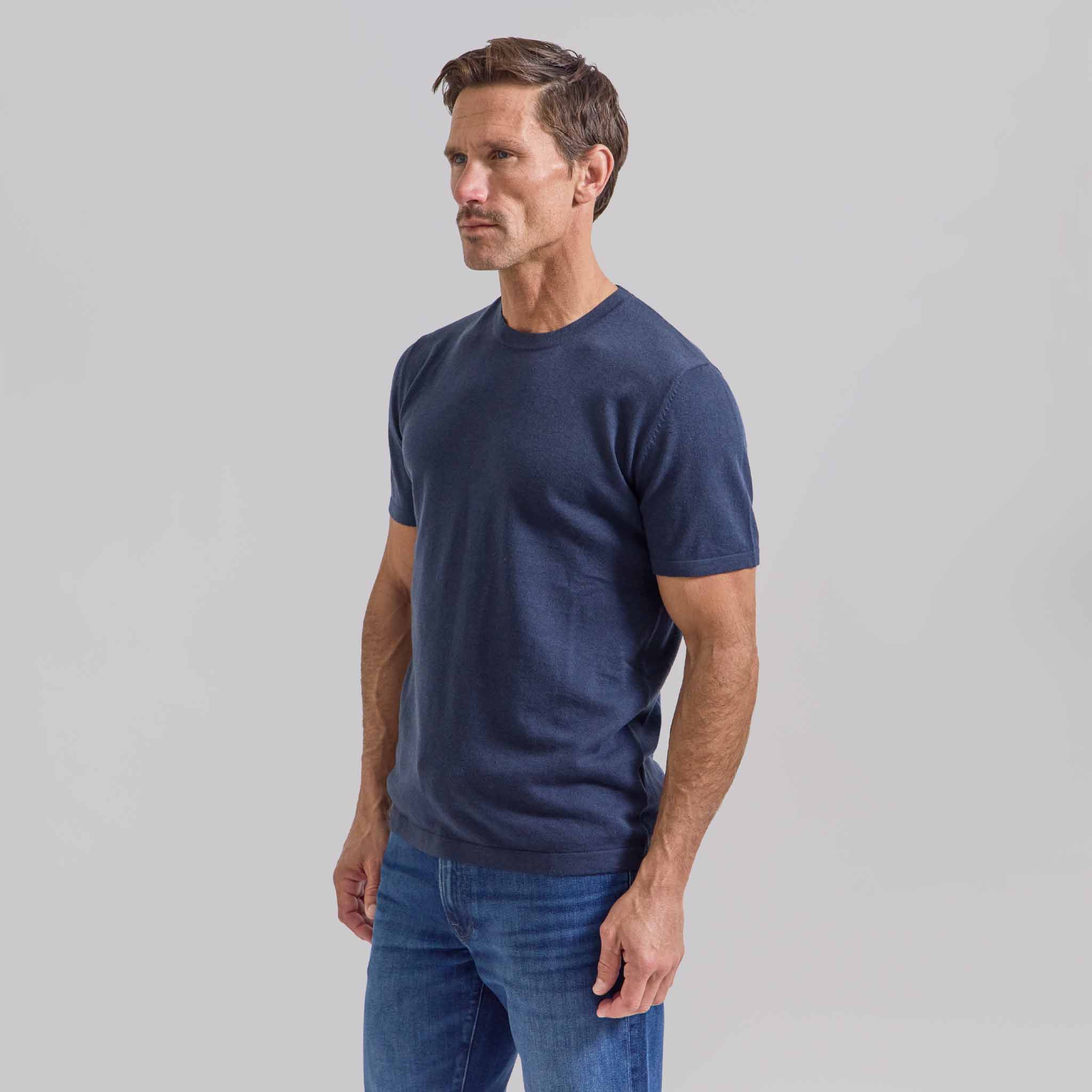Rye 51 - The Marin - Cotton/Cashmere Tee - Navy
