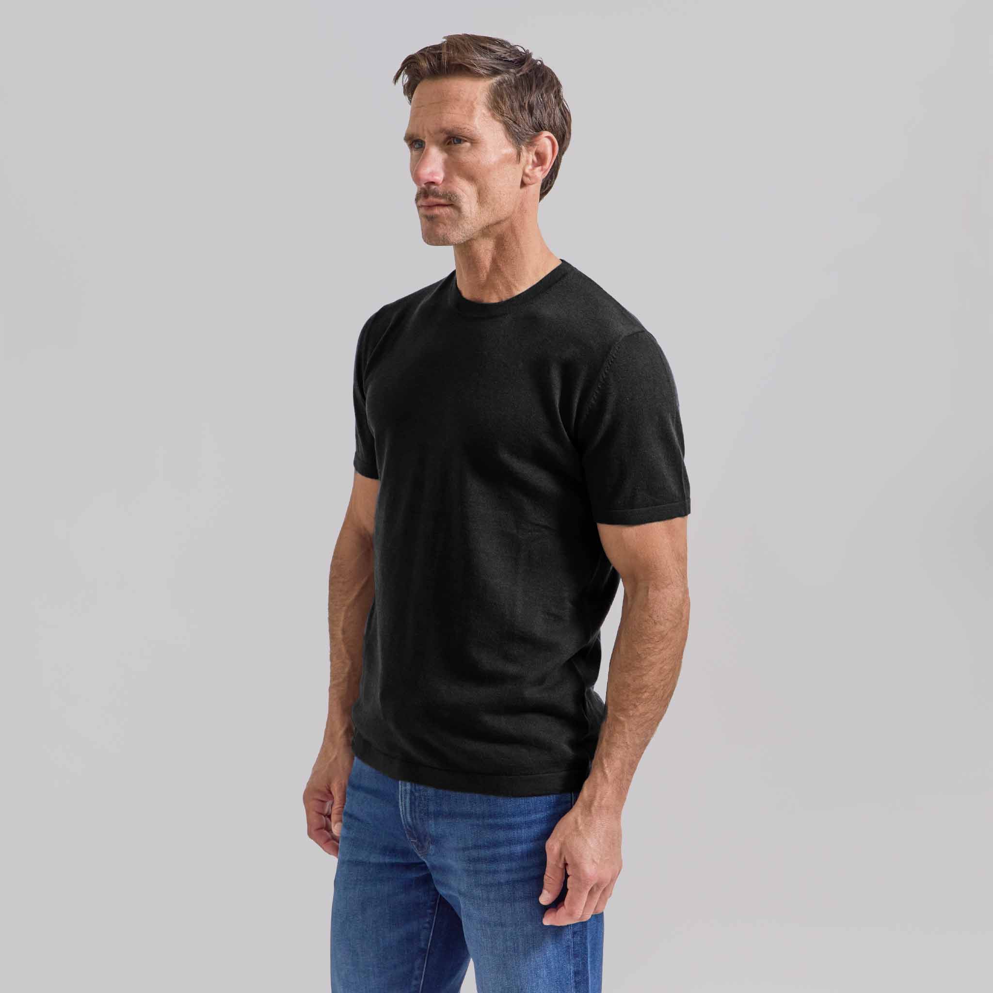 Rye 51 - The Marin - Cotton/Cashmere Tee - Black