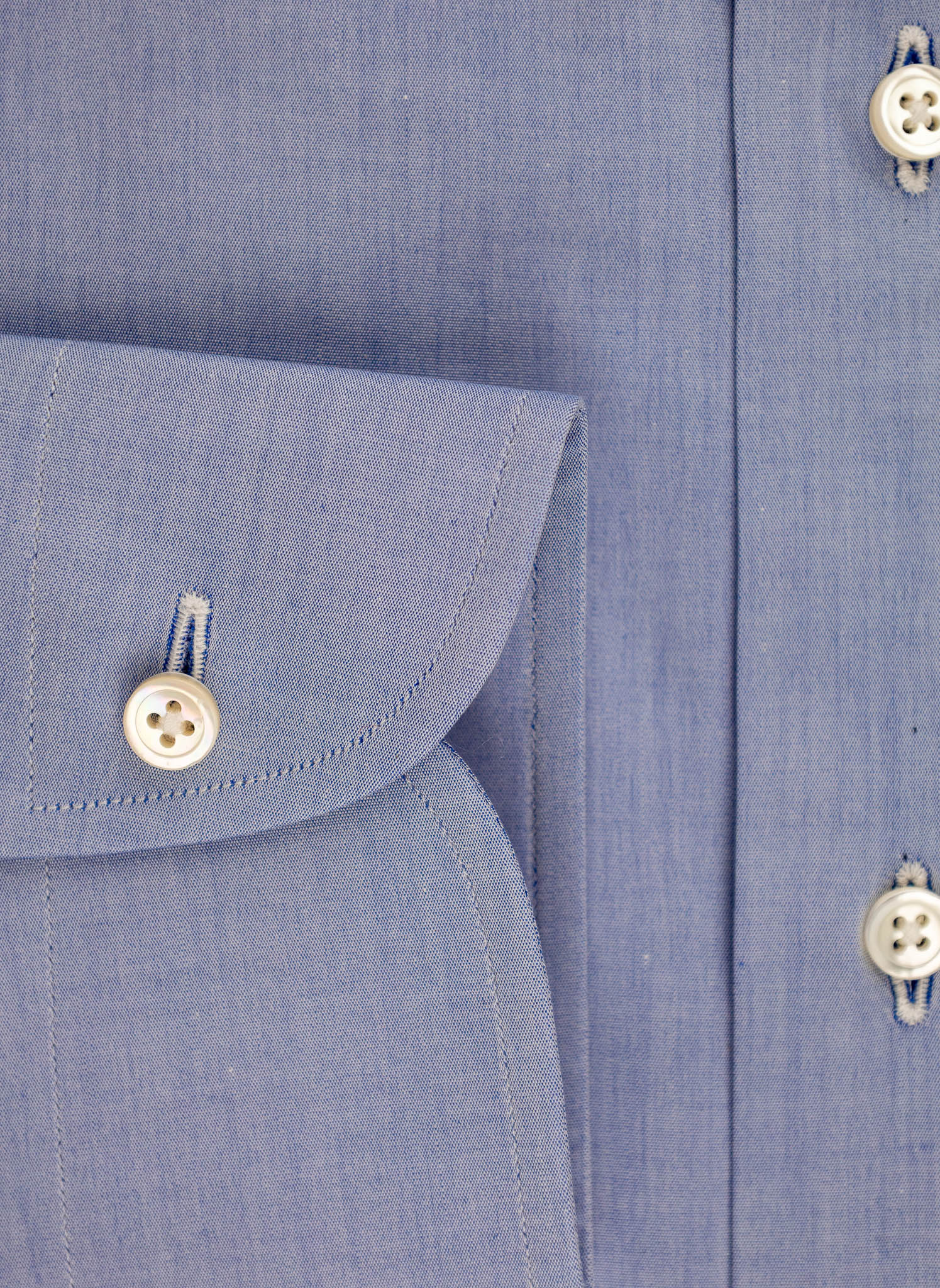The Saxon Shop - Chambray Cotton Dress Shirt
