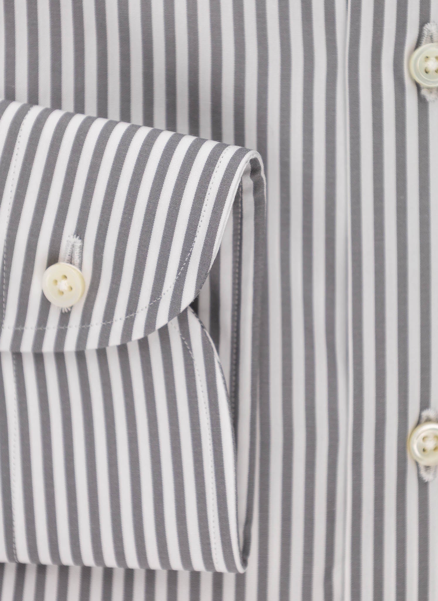 The Saxon Shop - Cotton Shirt - Grey Stripe