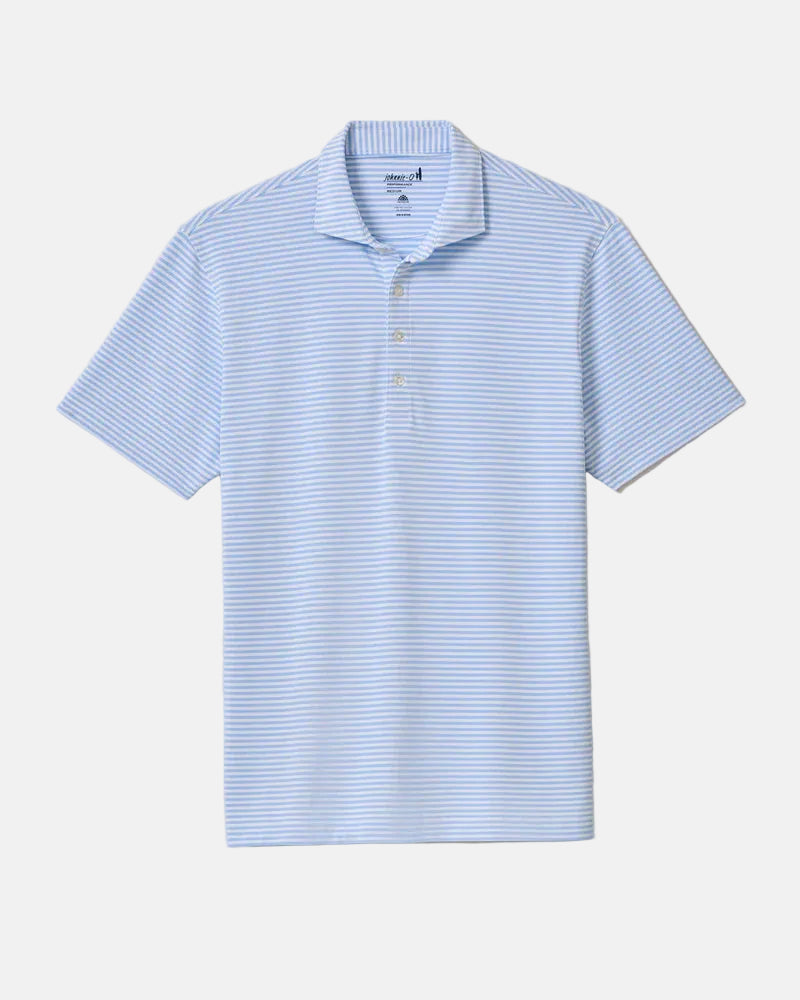 Johnnie-O- Performance Mesh Polo- Stetson Stripe - Maliblu