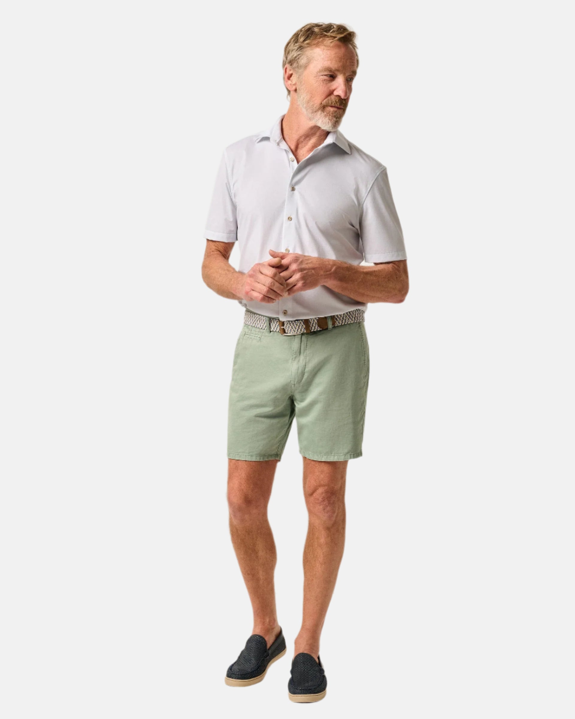 Johnnie-O - Melrose Cotton Linen Shorts - Blue Surf